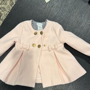 Pink Kids Coat with Bow Accents